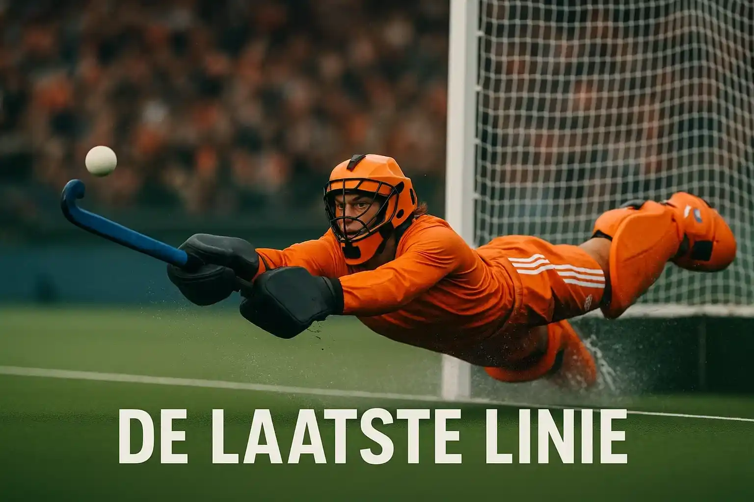 Keepster maakt spectaculaire reddende duik om schot te stoppen