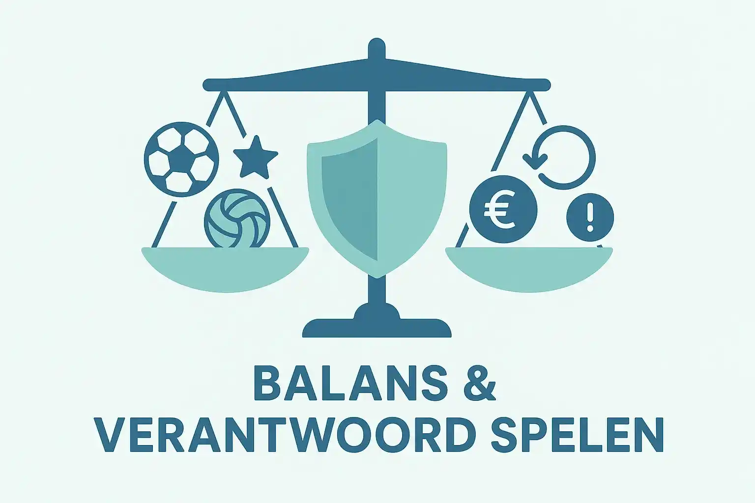 Conceptuele afbeelding over verantwoord gokken met balans en limieten